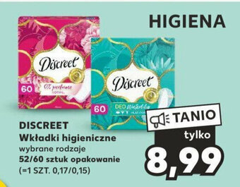 DISCREET Wkładki higieniczne 52/60 sztuk