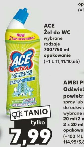 Kaufland ACE Żel do WC 700/750 ml oferta