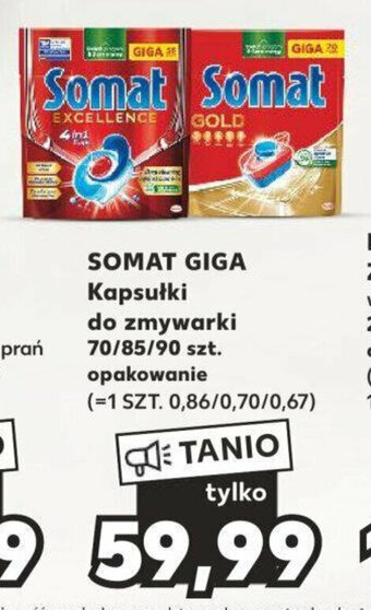 Kaufland SOMAT GIGA Kapsułki do zmywarki 70/85/90 szt. oferta