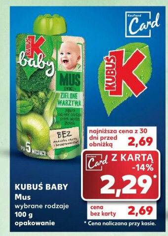Kaufland KUBUŚ BABY Mus 100 g oferta