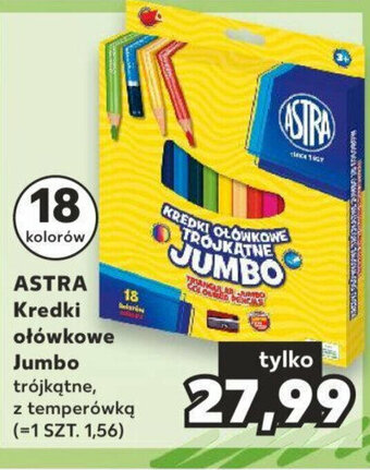 Kaufland ASTRA Kredki ołówkowe Jumbo oferta