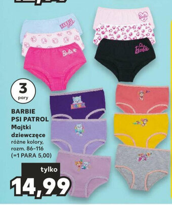BARBIE PSI PATROL Majtki dziewczęce, rozm. 86-116