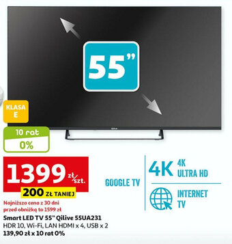 Smart LED TV 55" Qilive 55UA231