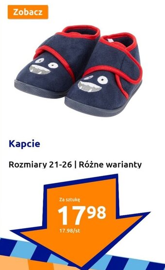Action Kapcie Rozmiary 21-26 oferta