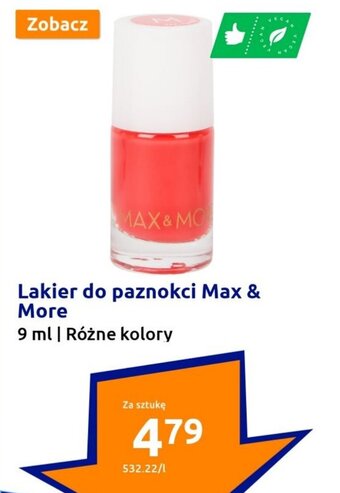 Action Lakier do paznokci Max & More 9 ml oferta