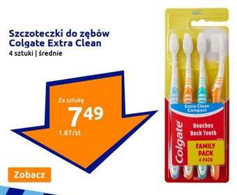 Action Szczoteczki do zębów Colgate Extra Clean 4 sztuki oferta