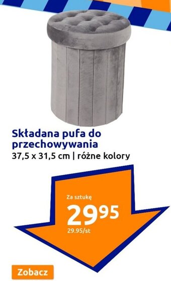 Action Składana pufa do przechowywania 37,5 x 31,5 cm oferta