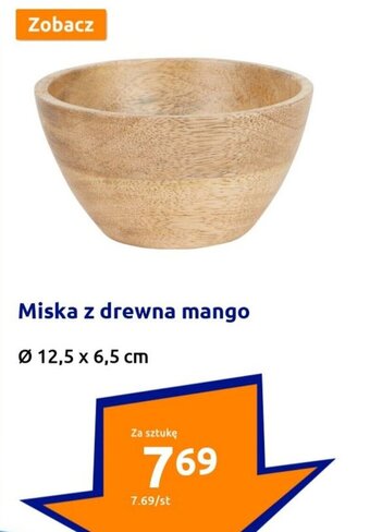 Action Miska z drewna mango 12,5x6,5 cm oferta
