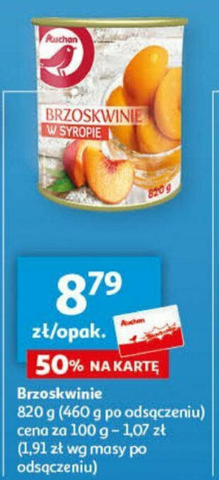 Auchan Brzoskwinie 820 g oferta