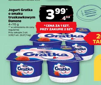 Netto Jogurt gratka o smaku truskawkowym danone oferta
