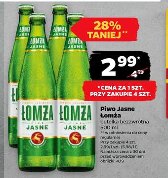 Netto Piwo jasne łomża oferta