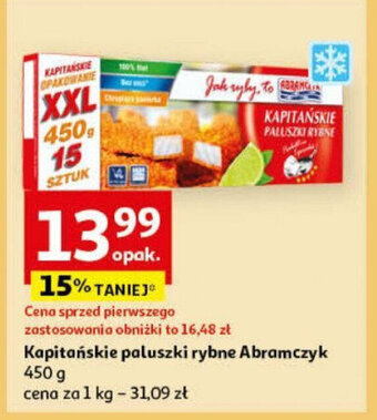 Auchan Kapitańskie paluszki rybne Abramczyk 450 g oferta