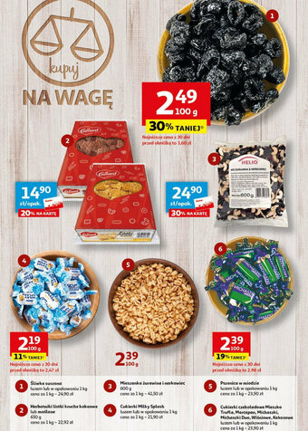 Auchan Cukierki Milky Splash 100 g oferta