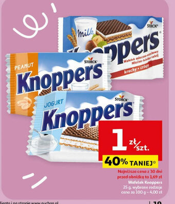 Auchan Wafelek Knoppers 25 g oferta