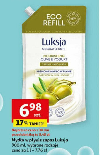 Auchan Mydło w płynie zapas Luksja 900 ml oferta