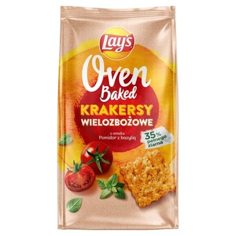 Żabka Lay's oven baked krakersy wielozbożowe o smaku pomidor z bazylią 80 g oferta