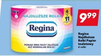 Regina Najdłuższe Rolki Papier toaletowy 4 rolki