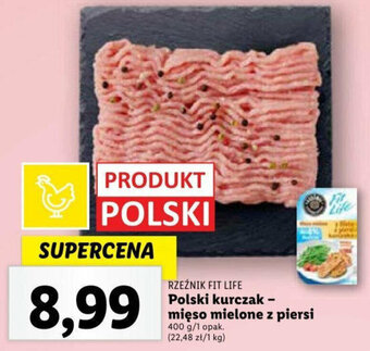 Lidl RZEŹNIK FIT LIFE Polski kurczak mięso mielone z piersi 400g oferta