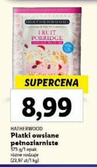 Lidl HATHERWOOD Płatki owsiane pełnoziarniste 375g oferta