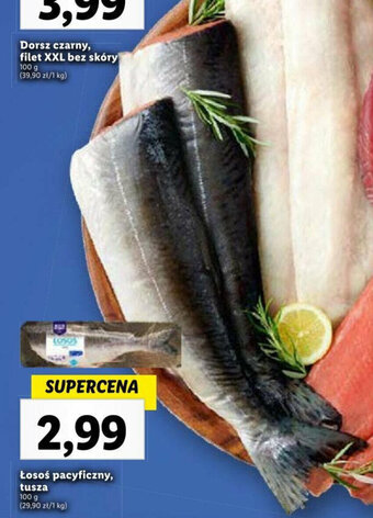 Lidl Łosoś pacyficzny tusza 100g oferta