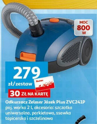 Auchan Odkurzacz Zelmer Józek Plus ZVC241P oferta