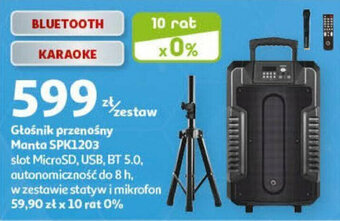 Auchan Głośnik przenośny Manta SPK1203 oferta