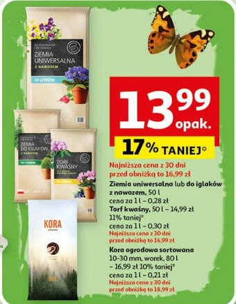 Ziemia uniwersalna lub do iglaków z nawozem, 50L