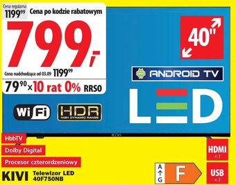 Media Expert KIVI Telewizor LED 40F750NB oferta