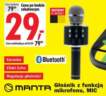 Media Expert MANTA Głośnik z funkcją mikrofonu, MIC oferta