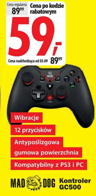 Media Expert MAD DOG Kontroler GC500 oferta