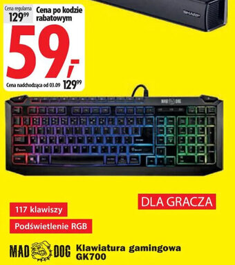 Media Expert MAD DOG Klawiatura gamingowa GK700 oferta