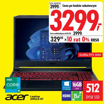 Media Expert acer Laptop AN515-57 oferta