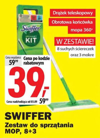 Media Expert SWIFFER Zestaw do sprzątania MOP, 8+3 oferta