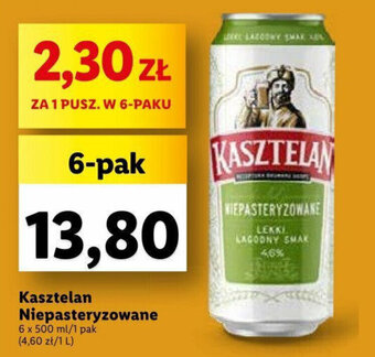 Lidl Kasztelan Niepasteryzowane 6x500ml oferta