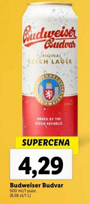 Lidl Budweiser Budvar 500 ml oferta