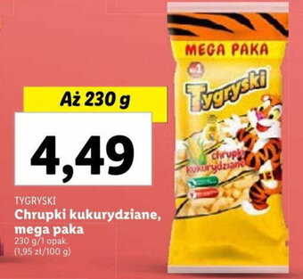 Lidl TYGRYSKI Chrupki kukurydziane 230g oferta