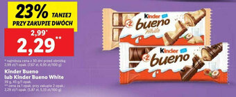 Lidl Kinder Bueno lub Kinder Bueno White 43g oferta