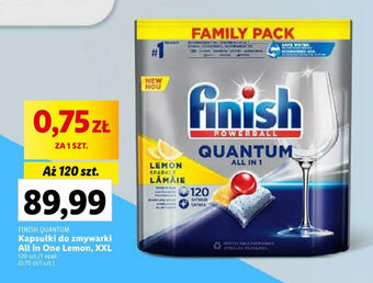 Lidl FINISH QUANTUM Kapsułki do zmywarki All in One Lemon 120 szt. oferta