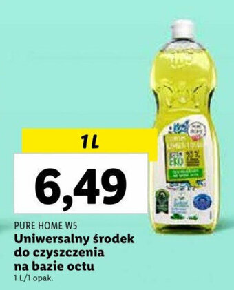 Lidl PURE HOME W5 Uniwersalny środek do czyszczenia na bazie octu 1l oferta