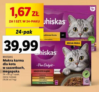 Lidl WHISKAS Mokra karma dla kota w saszetkach 24x85g oferta