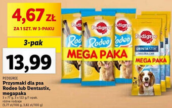 Lidl PEDIGREE Przysmaki dla psa Rodeo lub Dentastix 3x77g oferta