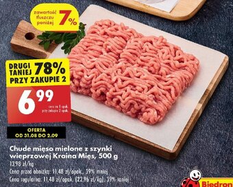 Biedronka Chude mięso mielone z szynki wieprzowej Kraina Mięs 500 g oferta