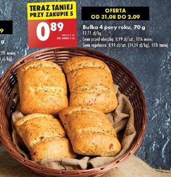 Biedronka Bułka 4 pory roku 70 g oferta