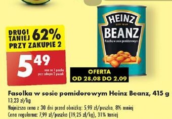 Biedronka Fasolka w sosie pomidorowym Heinz Beanz, 415 g oferta
