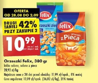 Biedronka Orzeszki Felix, 380 g oferta