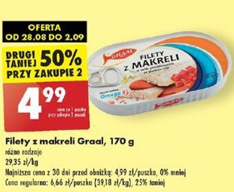 Biedronka Filety z makreli Graal, 170 g oferta