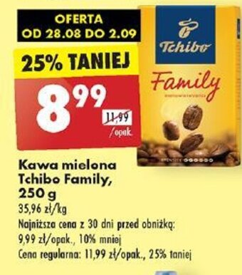 Biedronka Kawa mielona Tchibo Family, 250g oferta