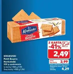 Auchan Herbatniki petit beurre oferta