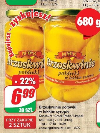 Dino Brzoskwinie połowki w lekkim syropie oferta