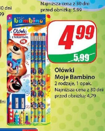 Dino Ołówki z gumką + temperówka oferta